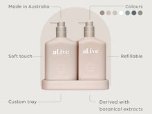al.ive hand and body wash and lotion duo | applewood and goji berry - big little noise