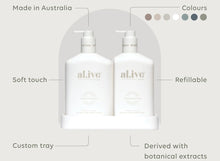 al.ive hand and body wash and lotion duo | mango and lychee - big little noise