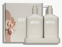 al.ive hand and body wash and lotion duo | sea cotton and coconut hand - big little noise