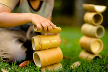 bamboo construct and roll | includes x3 wooden balls - big little noise