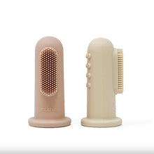 finger toothbrush | 2 pack | blush and shifting sand - big little noise