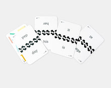 first reading and writing words flash cards - big little noise