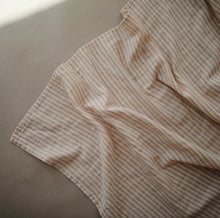 Organic Cotton Muslin Swaddle Blanket | natural stripe - big little noise