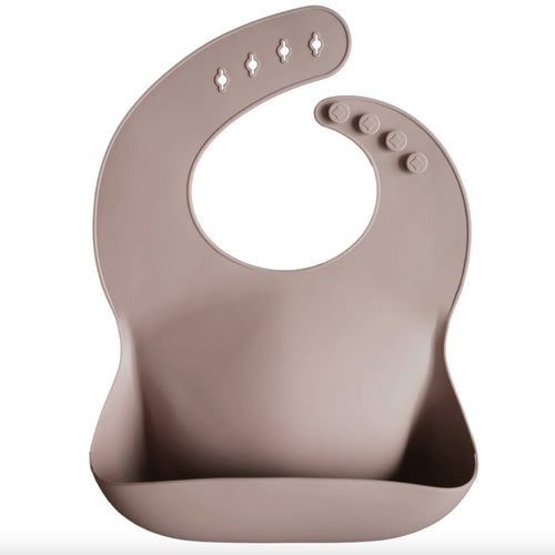 silicone bib | warm taupe - big little noise