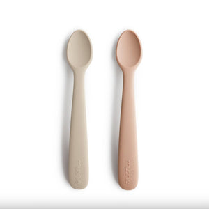 silicone spoon duo | blush and shifting sand - big little noise