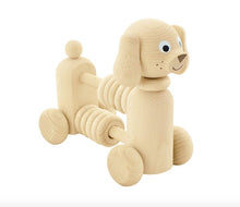 wooden dog with counting beads ~ rowan - big little noise