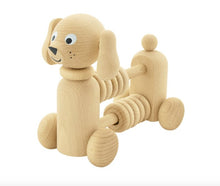 wooden dog with counting beads ~ rowan - big little noise
